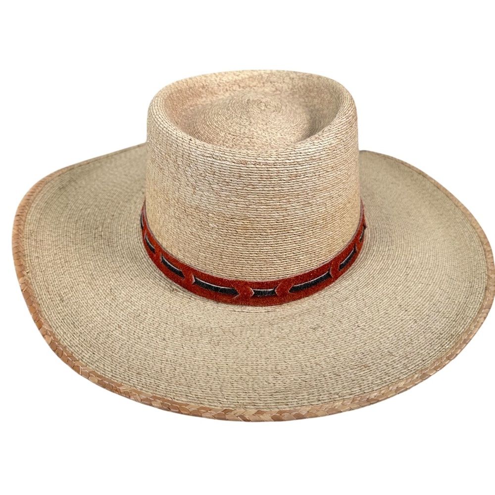 VINTAGE Hand Woven Boho Wide Brim Gaucho Sombrero Hat - Picture 5 of 10